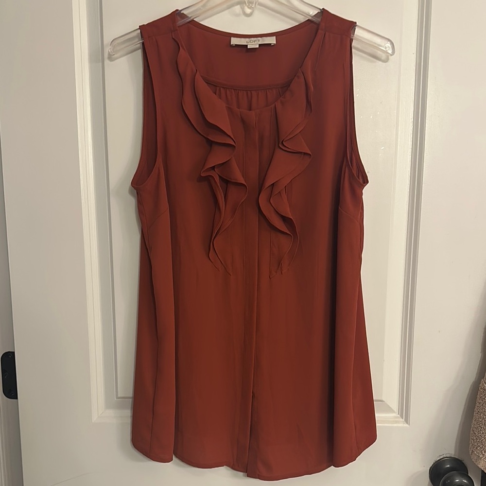 Women's Sleeveless Ruffle Top - LOFT